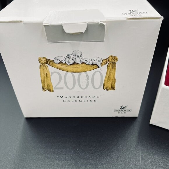 Swarovski Masquerade Columbine 2000 SCS Annual Figurine Box w/ Certificate - Picture 2 of 12